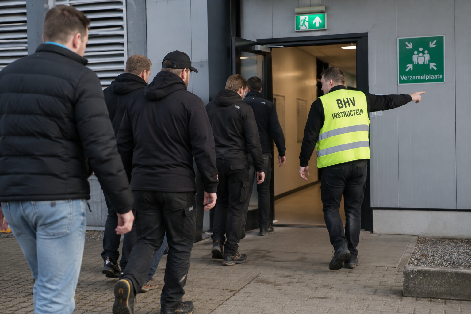 BHV instructeur leidt ontruiming