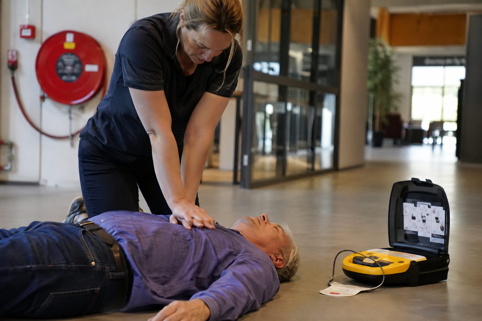 Reanimatie training met AED